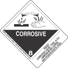 UN2922 Corrosive Liquid, Toxic, N.o.s (Ammonium Bifluoride And Hydroxyacetic Acid)