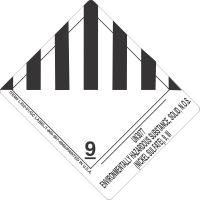 UN3077 Environmentally Hazardous Substance, Solid, N.O.S. (Nickel Sulfate), 9, III