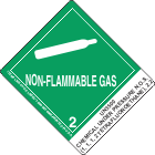 UN3500 Chemical Under Pressure N.O.S. (1, 1, 1, 2 Tetrafluoroethane), 2.2
