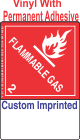 Flammable Gas Class 2.1 Custom Imprinted Shipping Name (Extended) Vinyl Labels
