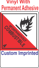 Spontaneously Combustible Class 4.2 Custom Imprinted Shipping Name (Extended) Vinyl Labels