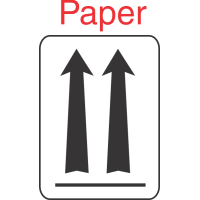 DOT Approved Black Up Arrow Orientation Label Paper