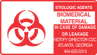 Etiologic Agent Biomedical Material Label