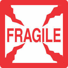 Fragile 4x4 Red and White Label