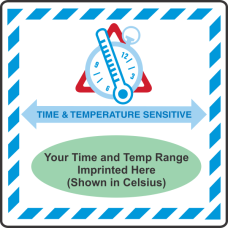 IATA Custom-Personalized Time and Temperature Label