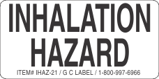 Inhalation Hazard 2in x 1in Label
