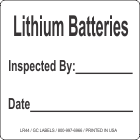 Lithium Batteries Inspected By ___ Date ____