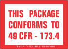 This Package Conforms to 49 CFR 173.4