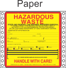 Hazardous Waste California Paper Labels HWL175P
