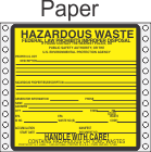 Hazardous Waste Paper Labels HWL200P