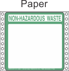 Non-Hazardous Waste Paper Labels HWL350P