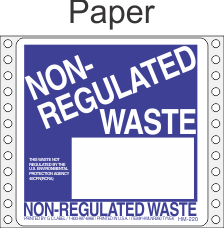 Non-Regulated Waste Paper Labels HWL260P