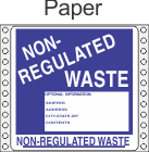 Non-Regulated Waste Paper Labels HWL280P