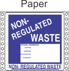 Non-Regulated Waste Paper Labels HWL285P