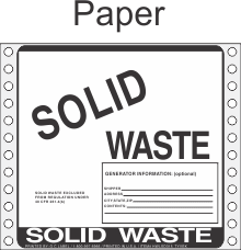 Solid Waste Paper Labels HWL315P