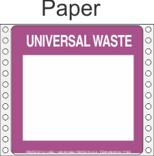 Universal Waste Paper Labels HWL616P