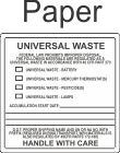 Universal Waste UWL44 Paper Labels
