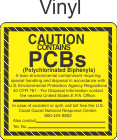Caution Contains PCBs PCB0166 Vinyl Labels