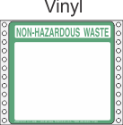 Non-Hazardous Waste Vinyl Labels HWL350V