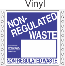 Non-Regulated Waste Vinyl Labels HWL260V