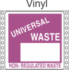 Universal Waste-Non Regulated Vinyl Labels HWL625V