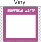 Universal Waste Vinyl Labels HWL616V