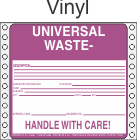Universal Waste Vinyl Labels HWL618V