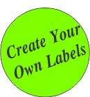 Create Your Own Fluorescent Chartreuse Circle Labels