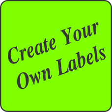 Create Your Own Fluorescent Chartreuse Square Labels