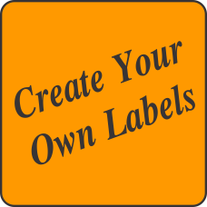 Create Your Own Fluorescent Orange Square Labels