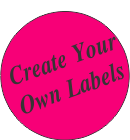 Create Your Own Fluorescent Pink Circle Labels
