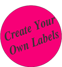 Create Your Own Fluorescent Pink Circle Labels
