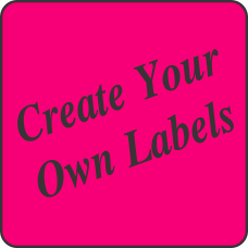 Create Your Own Fluorescent Pink Square Labels
