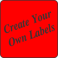 Create Your Own Fluorescent Red Square Labels