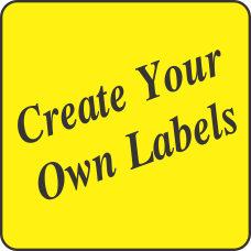 Create Your Own Fluorescent Yellow Square Labels