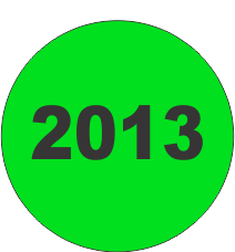 2013 Fluorescent Circle or Square Labels