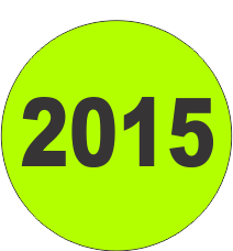 2015 Fluorescent Circle or Square Labels
