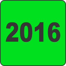 2016 Fluorescent Circle or Square Labels