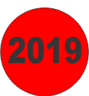 2019 Fluorescent Circle or Square Labels