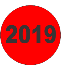 2019 Fluorescent Circle or Square Labels