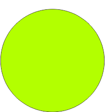 Blank Fluorescent Chartreuse Circle Labels