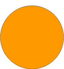 Blank Fluorescent Orange Circle Labels