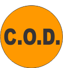 C.O.D. Fluorescent Circle or Square Labels