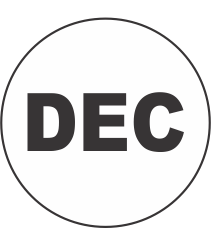 December Fluorescent Circle or Square Labels