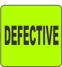 Defective Fluorescent Circle or Square Labels
