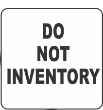 Do Not Inventory Fluorescent Circle or Square Labels