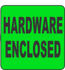 Hardware Enclosed Fluorescent Circle or Square Labels