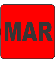 March Fluorescent Circle or Square Labels
