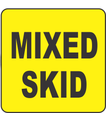Mixed Skid Fluorescent Circle or Square Labels