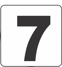 Number 7 (7) Fluorescent Circle or Square Labels